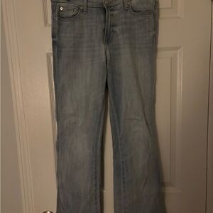 7 For All Mankind Women's Boot Cut Jeans in Light Blue